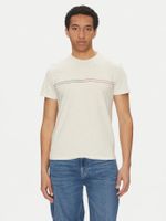 Polera Entry Graphic Logo Slim Fit Beige Tommy Jeans