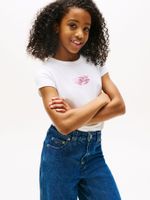 Polera Con Logo Metalizado YBR Blanco Tommy Hilfiger