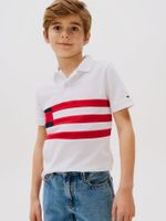 Polo Con Diseño Colorblock Logo Blanco Tommy Hilfiger