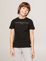 Polera Kids Essential Logo C-Neck Negro Tommy Hilfiger