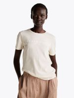 Polera Signature Con Logo Beige HGE Tommy Hilfiger