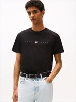 Polera Flag Linear Logo Negro BDS Tommy Jeans