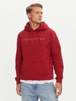 Polerón Hoodie Con Logo Bordado Rojo Tommy Jeans