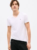 Polera Essential Cotton V-Neck Slim Fit Blanco Tommy Hilfiger
