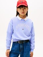 Polerón Varsity Amplio Con Logo Celeste Tommy Hilfiger