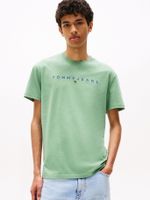Polera Con Logo Lineal Verde Tommy Jeans
