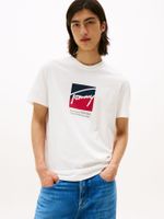 Polera Con Logo Distintivo Blanco YBL Tommy Jeans