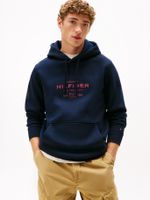 Polerón Hoodie Oval Log Gráfico Azul Tommy Hilfiger