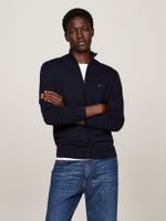 Sweater Essential Cotton Con Cierre Azul Tommy Hilfiger