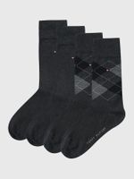Pack De 2 Par Cuadros Calcetines  Negro Tommy Hilfiger