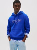 Polerón Hoodie Center Stack Logo Azul Tommy Hilfiger
