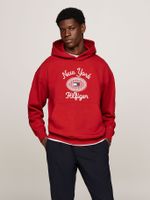Polerón Hoodie Con Logo Bordado Rojo Tommy Hilfiger
