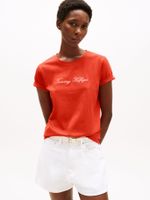 Polera Con Logo Bordado Naranjo SCX Tommy Hilfiger