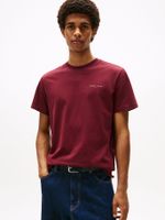 Polera Con Logo Lineal Slim Fit Burdeo Tommy Jeans