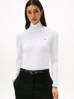 Polera De Cuello Alto Essential Blanco Tommy Hilfiger
