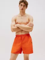 Traje Baño De Largo Medio Logo Naranjo Tommy Hilfiger