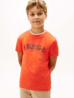 Polera Con Logo Gráfico Nyc Naranjo Tommy Hilfiger