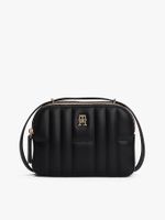 Bandolera Acolchada Con Monograma Negro Tommy Hilfiger