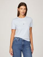 Polera Logo Script Regular Fit Celeste Tommy Hilfiger