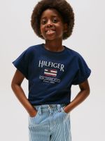Polera Holgada Logo Lentejuelas Azul Tommy Hilfiger