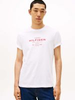 Polera Stack Graphic Logo Blanco Tommy Hilfiger