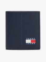 Billetera De Cuero Heritage Azul Tommy Jeans
