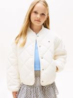 Chaqueta Quiletd Con Logo Bordado Blanco Tommy Hilfiger