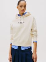 Polerón Hoodie AEF Logo Bordado Beige Tommy Hilfiger