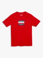 Polera / Niño Con Logo Signature Rojo Tommy Hilfiger