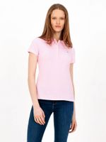 Polo Solid Slim Fit Con 5 Botones Rosado Tommy Hilfiger