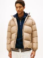 Parka Essential Acolchada Con Gorro Beige Tommy Jeans