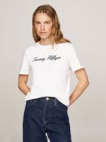 Polera Logo Script Regular  Blanco 02Z Tommy Hilfiger