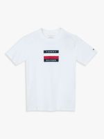 Polera De Niño Con Logo Signature Blanco Tommy Hilfiger