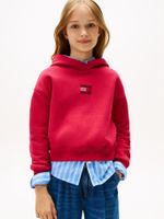 Polerón Hoodie Con Logo De Strass Rojo Tommy Hilfiger