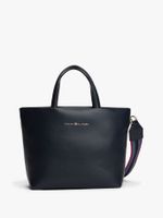 Tote Solid Con Logo Azul Tommy Hilfiger