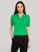 Sweater Cable Solid Verde Tommy Hilfiger