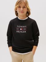 Polerón Con Logo Negro Tommy Hilfiger
