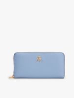 Billetera Monogram Con Cierre Celeste Tommy Hilfiger