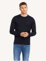 Sweater Básico Signature C-Neck Azul Tommy Hilfiger