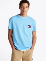 Polera Heritage Flag Logo Celeste Tommy Jeans