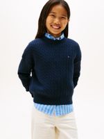 Sweater Trenzado Azul Tommy Hilfiger C1G