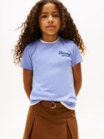 Polera Varsity Con Logo Celeste Tommy Hilfiger