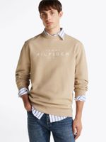 Polerón Solid Con Logo Beige Tommy Hilfiger