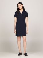 Vestido Polo Solid Slim Fit Azul Tommy Hilfiger