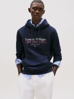 Polerón Hoodie Center DW5 Logo Azul Tommy Hilfiger