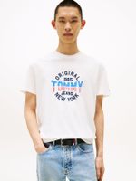 Polera Usa Circle Graphic Logo Blanco YBL Tommy Jeans