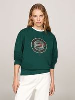 Polerón Nautico Logo Bordado Verde Tommy Hilfiger