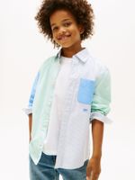 Camisa Oxford Color Block Multicolor Tommy Hilfiger