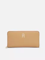 Billetera Soft Con Cierre Beige Tommy Hilfiger