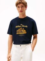 Polera Skyline Logo Relaxed Fit Azul Tommy Hilfiger